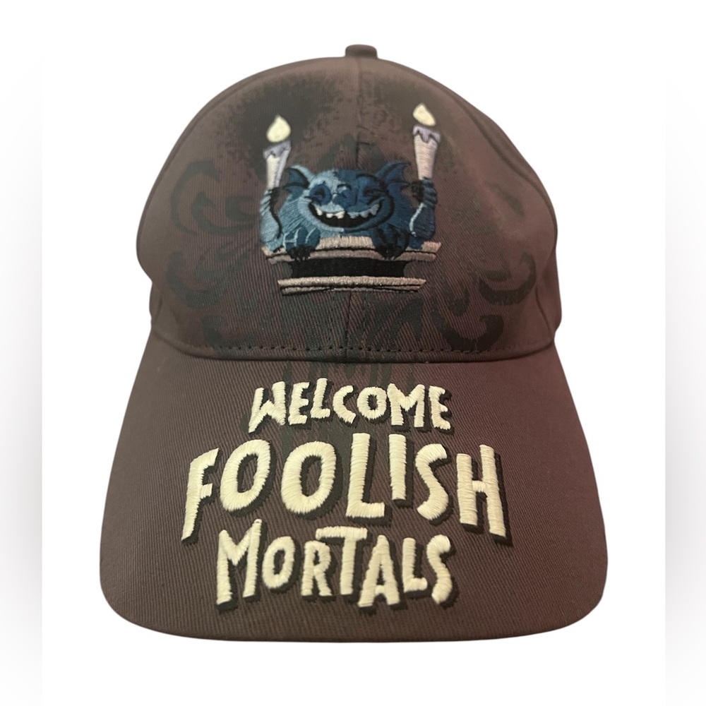 NWOT Disney Parks Haunted Mansion Welcome Foolish Mortals Youth Baseball Cap Hat - Picture 8 of 12